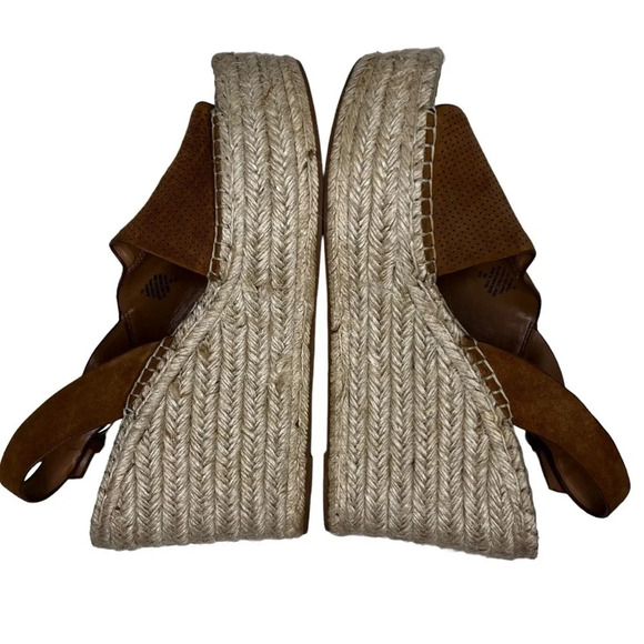 Marc Fisher NWOT Landela d’Orsay Wedge Espadrilles in Brown Size 11 - Picture 2 of 11